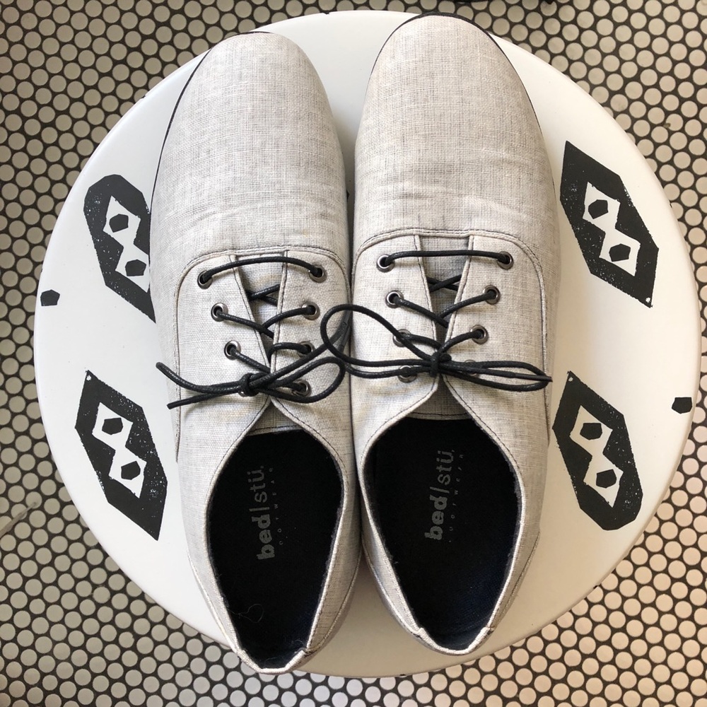 Bed Stu gray mens oxford shoes